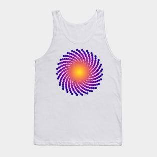 Sun Spiral Plasma Galaxy | Dark Sunset Yellow Red Blue Tank Top